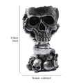 1PC, Halloween Party Punk-Style Mechanical White, Black Gold, and Silver-Black Skull-Shaped Vases